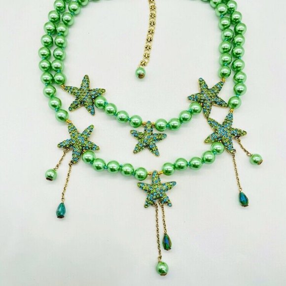 HEIDI DAUS "Sparkling Starfish" Set Necklace Matching Earrings NWOT - Picture 7 of 10